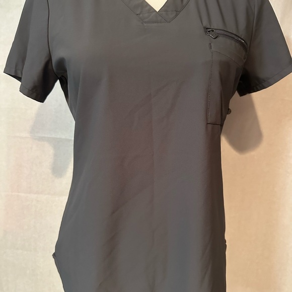 Med Couture Gray and Black Scrub Tops - Picture 15 of 15